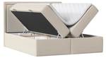 Premium Boxspringbett Jodan Stoff Baloo Steingrau - Breite: 142 cm