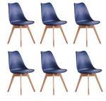 Lorenzo Stuhl Blau 6er Set Blau - Kunststoff - 48 x 83 x 44 cm