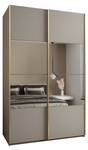 Armoire Lux 4 Beige - Doré - Largeur : 160 cm