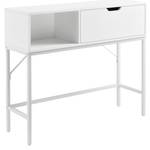 Table console Tranemo Blanc - Métal - 92 x 80 x 30 cm