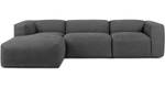 Ecksofa BUFFO 5-Sitzer Aschgrau - Breite: 297 cm - Armlehne beidseitig montierbar - Ecke davorstehend links - Ottomane davorstehend links