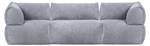 Sitzsack Ecksofa Tetra Cord, 3-tlg Grau - Kunststoff - 176 x 80 x 88 cm