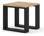 Table basse NUKA DUO 60x60x47 Beige - Noir - Bois manufacturé - Matière plastique - 60 x 40 x 60 cm