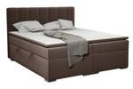 Boxspringbett Doppelbett Monaco Dunkelbraun - Breite: 140 cm