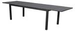 Table de jardin Essy Noir - En partie en bois massif - 300 x 76 x 95 cm