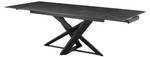 Table extensible MADRIANA Noir - Verre - 100 x 76 x 240 cm