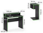 Bureau ordinateur Kron noir/vert set 2 Noir - Vert