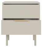 Nachttisch Napoli Beige - Holzwerkstoff - 54 x 63 x 39 cm