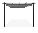 Pergola adossée MIRA Gris lumineux - Profondeur : 300 cm