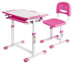 Set de bureau et chaise pour enfant Sala Rose foncé - Blanc