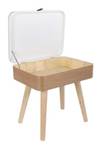Table de chevet en bois avec rangement E En partie en bois massif - 40 x 54 x 30 cm