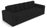 Sofa JUSTIN 3 Sitzplätze Schwarz