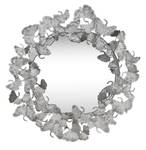 Wandspiegel Living Ginkgo Silber - Metall - 67 x 67 x 4 cm