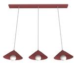 Pendelleuchte Chapeau Linear X3 Rot