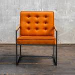 Fauteuil ARLY, fauteuil capitonné,Velvet Orange