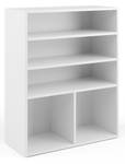 Bibliothèque blanc pour 2 boîtes Blanc - Bois manufacturé - 72 x 90 x 30 cm