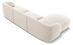 Ecksofa MILEY 4 Sitzplätze Hochglanz Beige