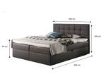 Boxspringbett TREZO 1 MA996 Grau 180cm