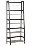 Bücherregal CROYDON Schwarz - Braun - Holzwerkstoff - 64 x 163 x 34 cm