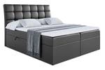 Boxspringbett BRUGO Hochglanz Schwarz - Breite: 120 cm - H4