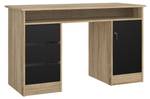 Schreibtisch FunctionPlus Braun - Holz teilmassiv - 126 x 76 x 55 cm