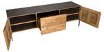 Meuble TV portes tiroir en teck Marron - En partie en bois massif - 45 x 55 x 166 cm