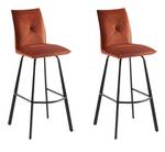 Tabouret de bar INDILANE Lot de 2 Brun rouge