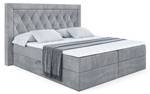 Boxspringbett NOEL Grau - Breite: 200 cm - H4