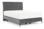 Boxspringbett BASALIC Silber - Breite: 140 cm