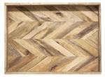 Dekotablett aus Holz WILD, 2er-Set Braun - Massivholz - 31 x 5 x 41 cm