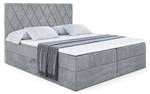 Boxspringbett LEPARO Grau - Breite: 140 cm - H4