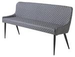 Sofabank Otis Grau - Kunstleder - 160 x 82 x 60 cm