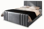 Boxspringbett KANES Hellgrau - Breite: 140 cm