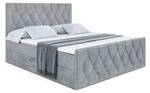 Boxspringbett VELANTO Hellgrau - Breite: 160 cm - H4