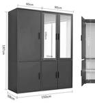 Kleiderschrank Der Grenzenlose II Anthrazit - Breite: 150 cm