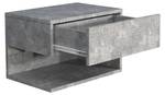 Table de nuit Usal Gris platine brillant - Gris