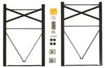 Klapptisch - Untergestell Schwarz - Metall - 3 x 75 x 47 cm