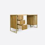 Schreibtisch hoher Qualität CARIN II Braun - Massivholz - Holzart/Dekor - 140 x 75 x 60 cm