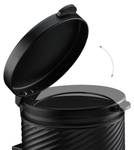 Kosmetikeimer Wandmontage 5 Liter Schwarz - Metall - Kunststoff - 21 x 27 x 27 cm