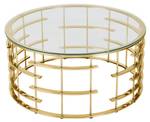 Couchtisch Enlor Gold - Glas - 90 x 42 x 90 cm