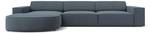 Ecksofa JODIE 4 Sitzplätze Blau