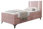 Boxspringbett Ono 1 Rechts Hellrosa - 95 x 206 cm