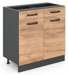 Meuble cuisine R-Line 34891 Anthracite - Imitation chêne truffier de sonoma