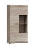 Vitrine LIRYA C80 Braun - Holzwerkstoff - 80 x 158 x 37 cm