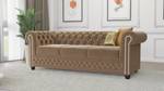 Sofa Karl 3-Sitzer Chesterfield Beige