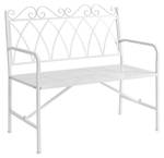 Banc de Jardin OGT45-W Blanc - Métal - 104 x 95 x 55 cm