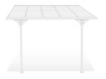 Pergola/Carport KLEO adossé Blanc - Largeur : 300 cm