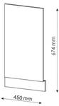 Frontblende Fame-Line 38447 Grau - Weiß - Holzwerkstoff - 45 x 67 x 1 cm