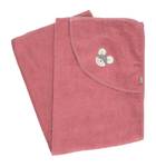 GOTS Kapuzenbadetuch Pink - Textil - 100 x 1 x 100 cm