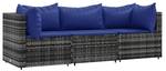 Garten-Lounge-Set 3029629-1 (3-teilig) Blau - Grau